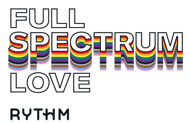 Rythm Pride — Full Spectrum Love logo lockup